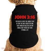 Bible Verse John 3 16 Christian Message About GodS Love Doggie Tank thumb 0