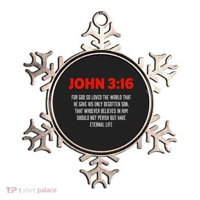 Bible Verse John 3 16 Christian Message About GodS Love Ornament