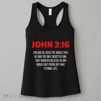 Bible Verse John 3 16 Christian Message About GodS Love Women's Tank Top thumb 3