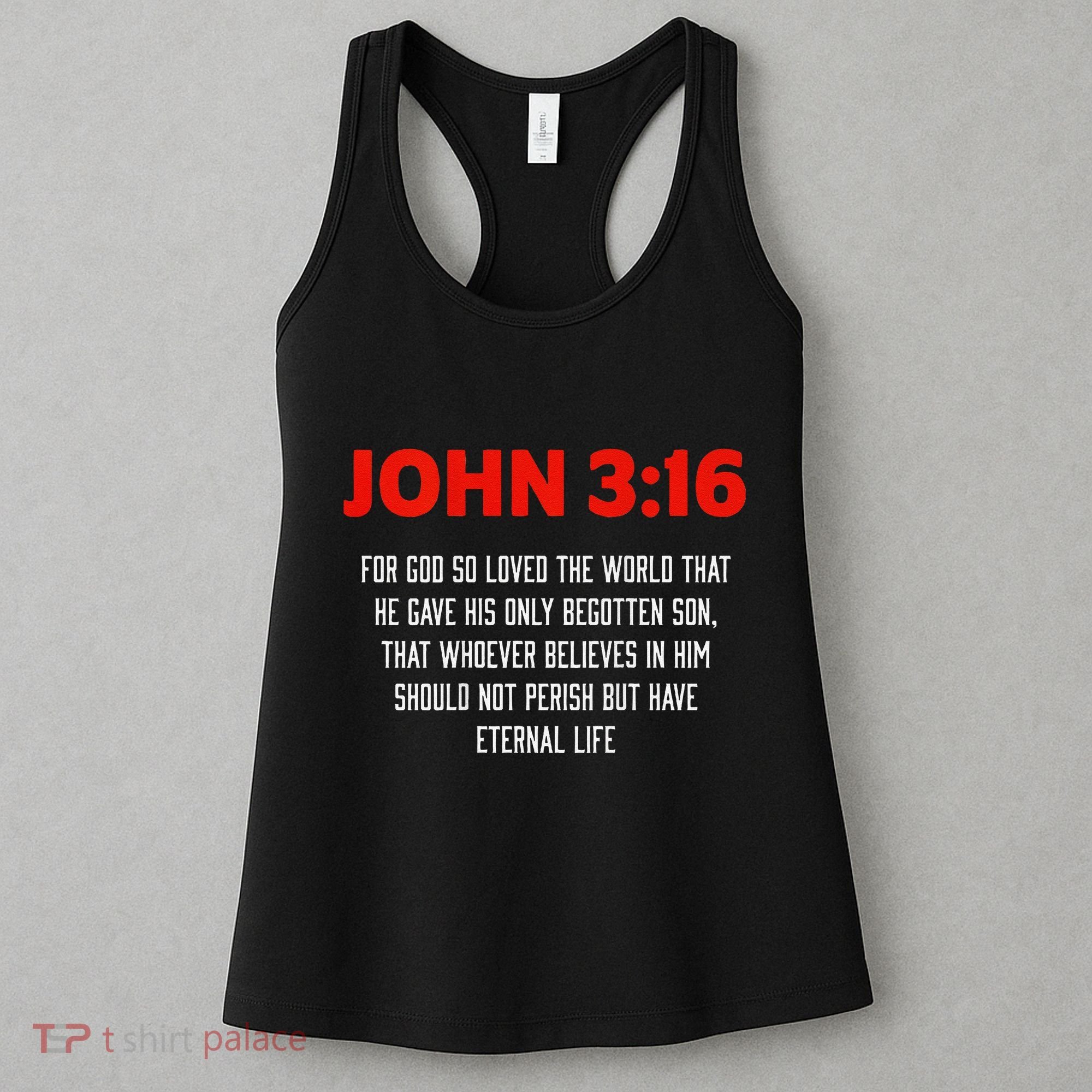 Bible Verse John 3 16 Christian Message About GodS Love Women's Tank Top