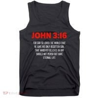 Bible Verse John 3 16 Christian Message About GodS Love Tank Top thumb 0