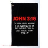 Bible Verse John 3 16 Christian Message About GodS Love Golf Towel thumb 0