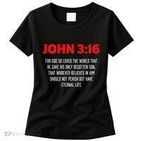 Bible Verse John 3 16 Christian Message About GodS Love Women's T-Shirt thumb 0