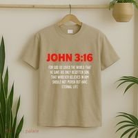 Bible Verse John 3 16 Christian Message About GodS Love T-Shirt thumb 2