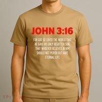 Bible Verse John 3 16 Christian Message About GodS Love T-Shirt thumb 3