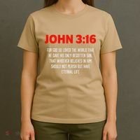Bible Verse John 3 16 Christian Message About GodS Love T-Shirt thumb 4