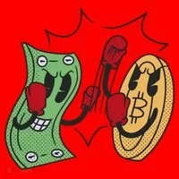 Bitcoin Vs Money Boxing Fight Santa Hat thumb 1