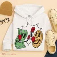 Bitcoin Vs Money Boxing Fight Hoodie thumb 4