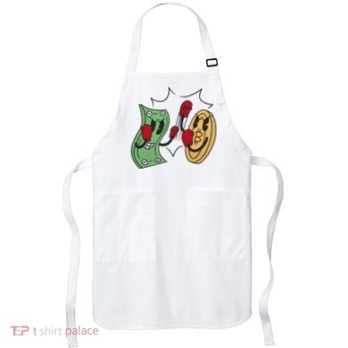 Bitcoin Vs Money Boxing Fight Apron