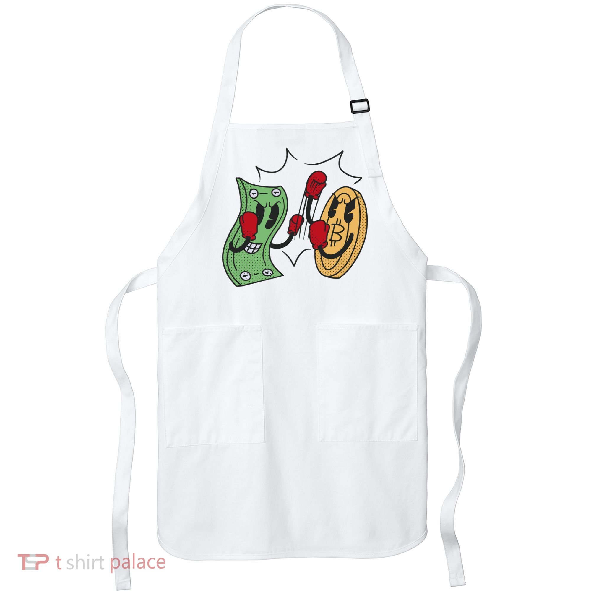 Bitcoin Vs Money Boxing Fight Apron