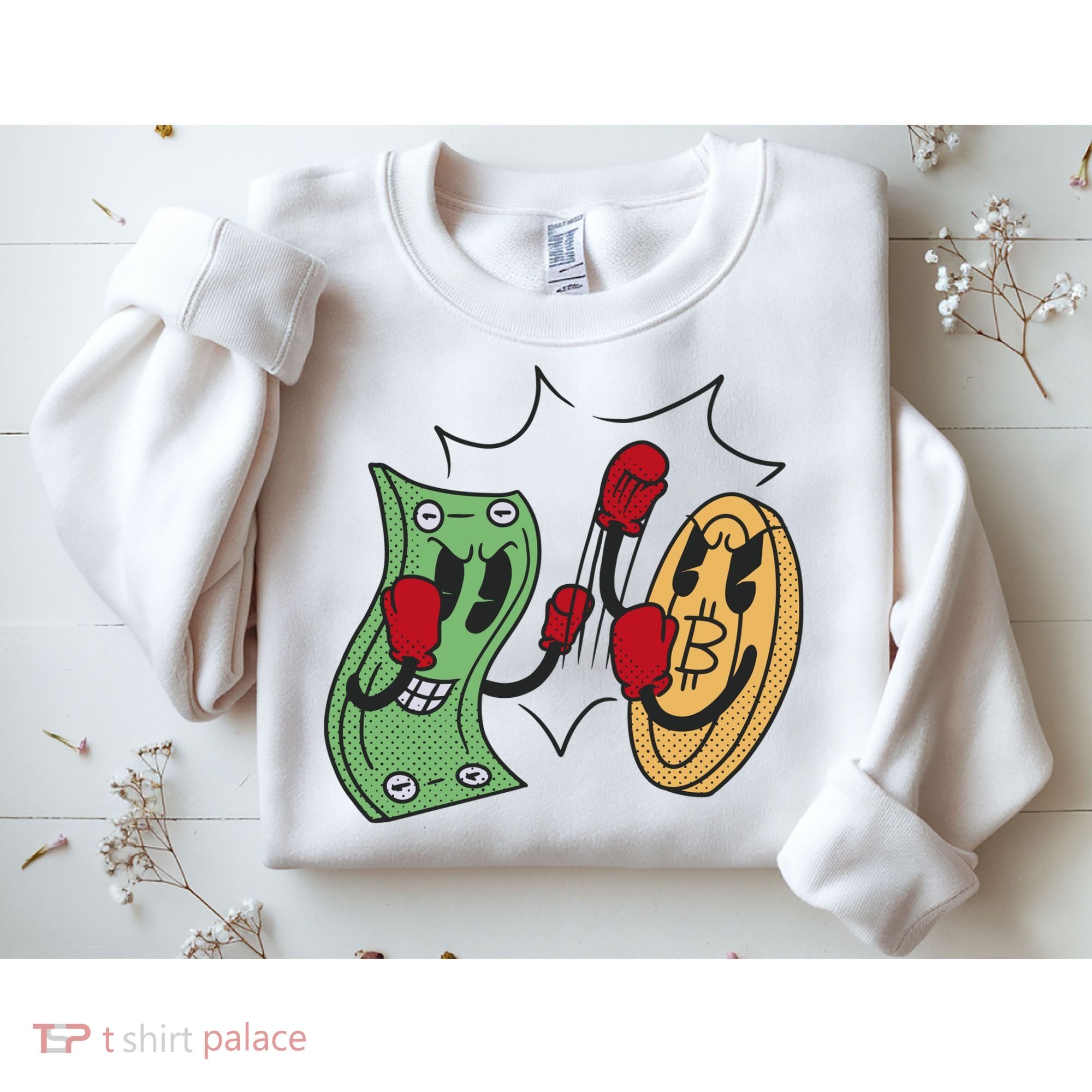Bitcoin Vs Money Boxing Fight Sweatshirt
