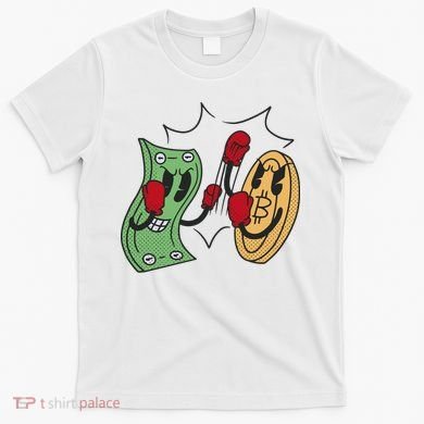 Bitcoin Vs Money Boxing Fight T-Shirt