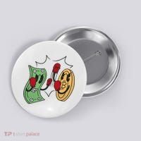 Bitcoin Vs Money Boxing Fight Button thumb 0