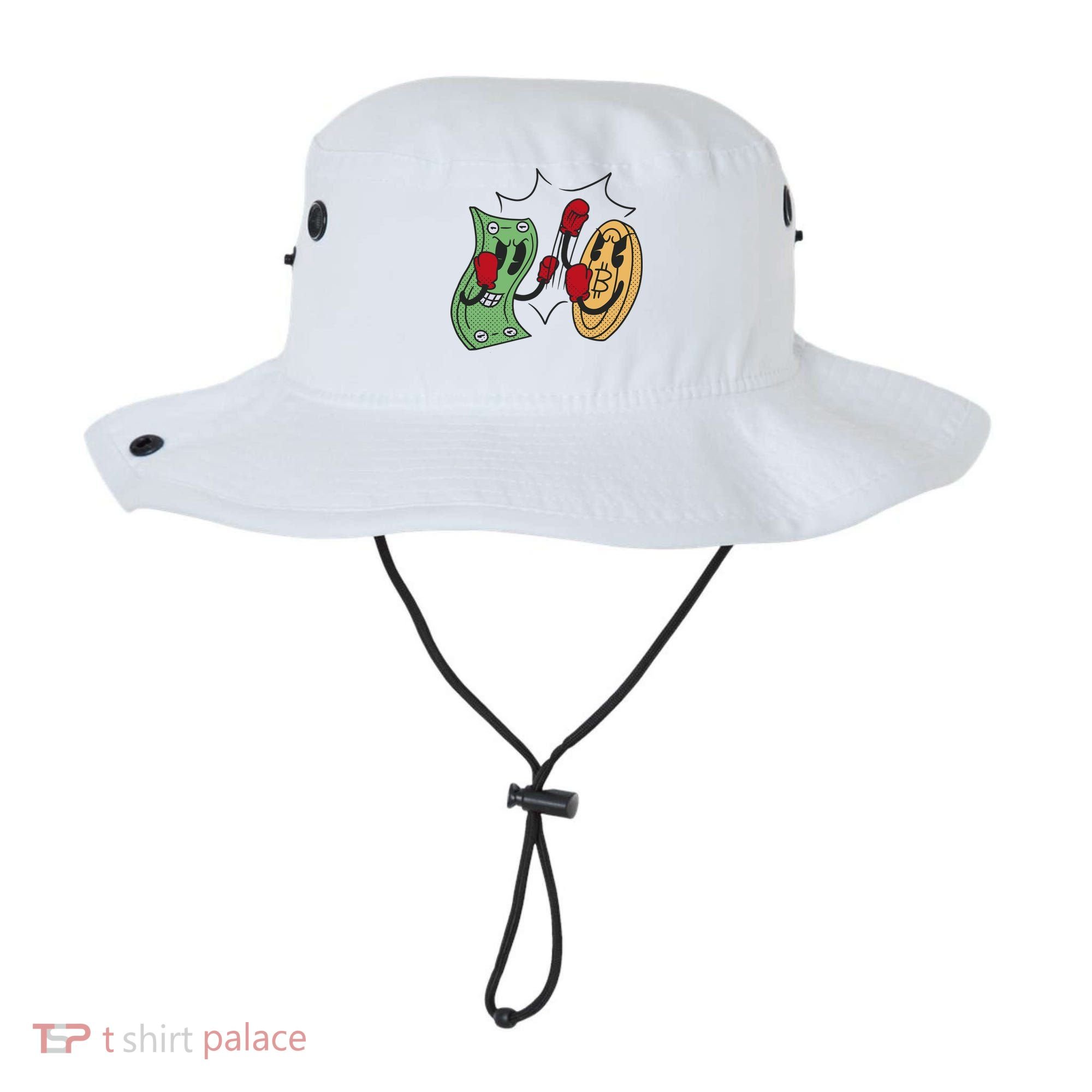 Bitcoin Vs Money Boxing Fight Bucket Hat