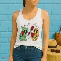 Bitcoin Vs Money Boxing Fight Women's Tank Top thumb 2