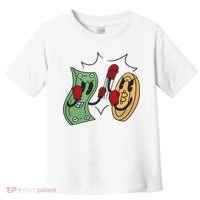 Bitcoin Vs Money Boxing Fight Toddler T-Shirt thumb 0