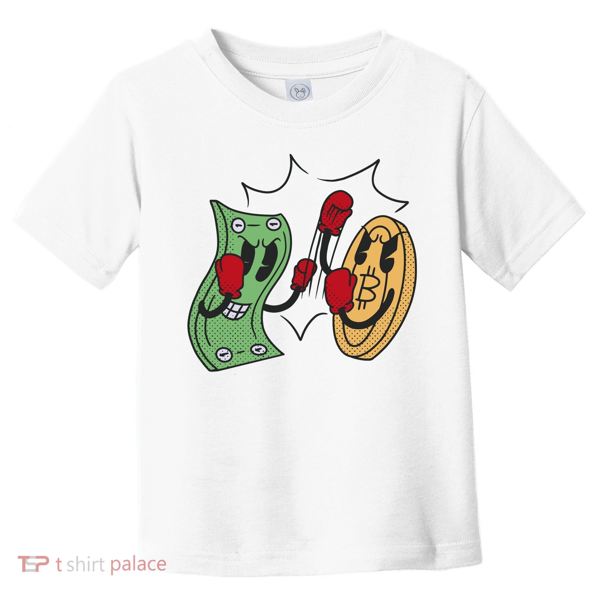 Bitcoin Vs Money Boxing Fight Toddler T-Shirt