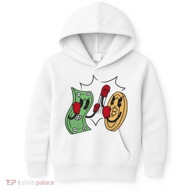 Bitcoin Vs Money Boxing Fight Kids Hoodie