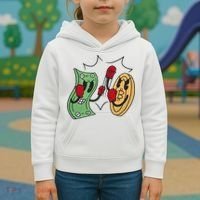 Bitcoin Vs Money Boxing Fight Kids Hoodie thumb 3