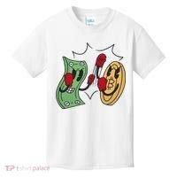 Bitcoin Vs Money Boxing Fight Kids T-Shirt thumb 0