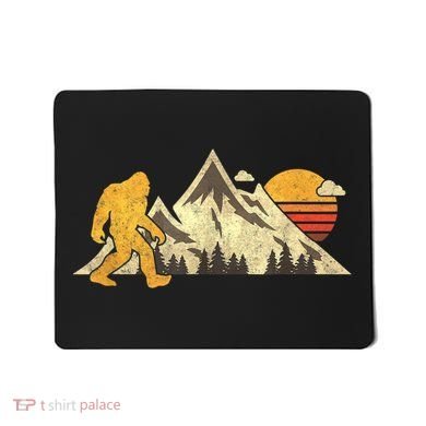 Bigfoot Vintage Mountain Sun Sasquatch Camping Camper Mousepad