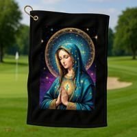 Blessed Virgin Mary Roman Catholic  Golf Towel thumb 1