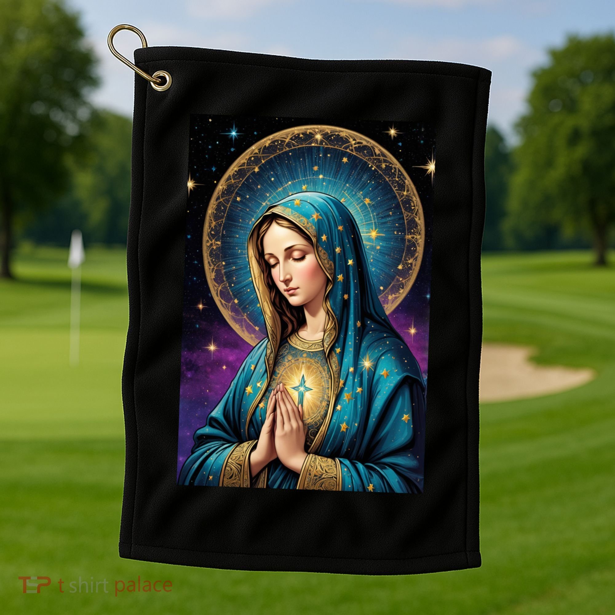 Blessed Virgin Mary Roman Catholic  Golf Towel