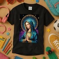 Blessed Virgin Mary Roman Catholic  Kids T-Shirt thumb 3