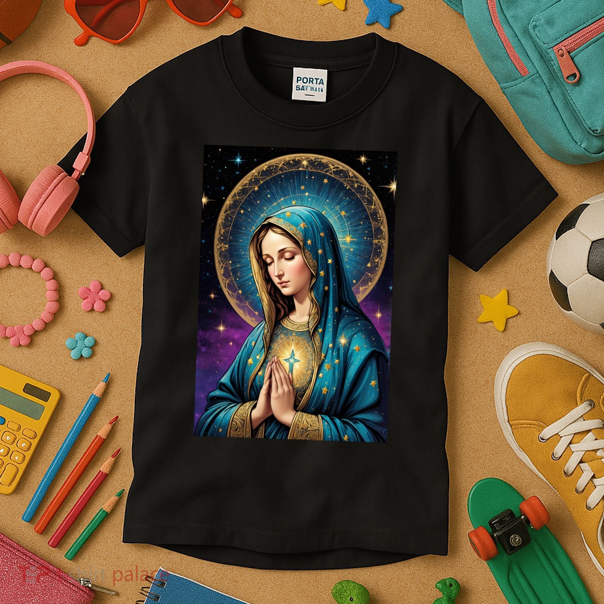 Blessed Virgin Mary Roman Catholic  Kids T-Shirt