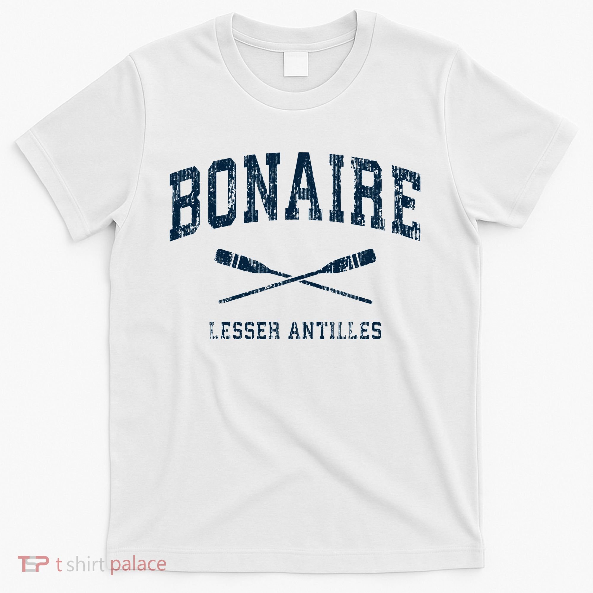 Bonaire Vintage Nautical Paddles Sports Oars T-Shirt