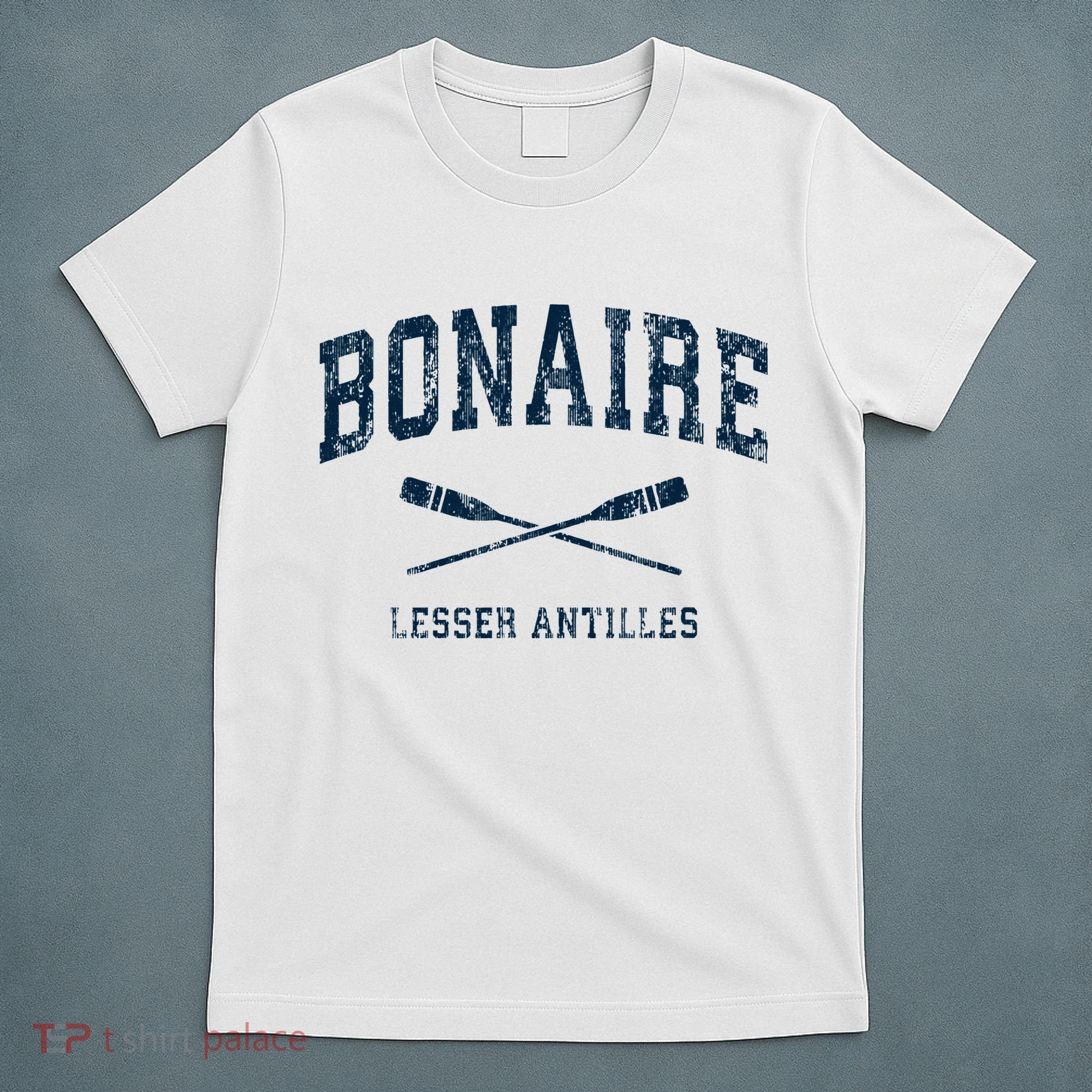 Bonaire Vintage Nautical Paddles Sports Oars T-Shirt
