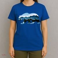 Bear Vintage National Park Bear Wildlife Mountains  T-Shirt thumb 4