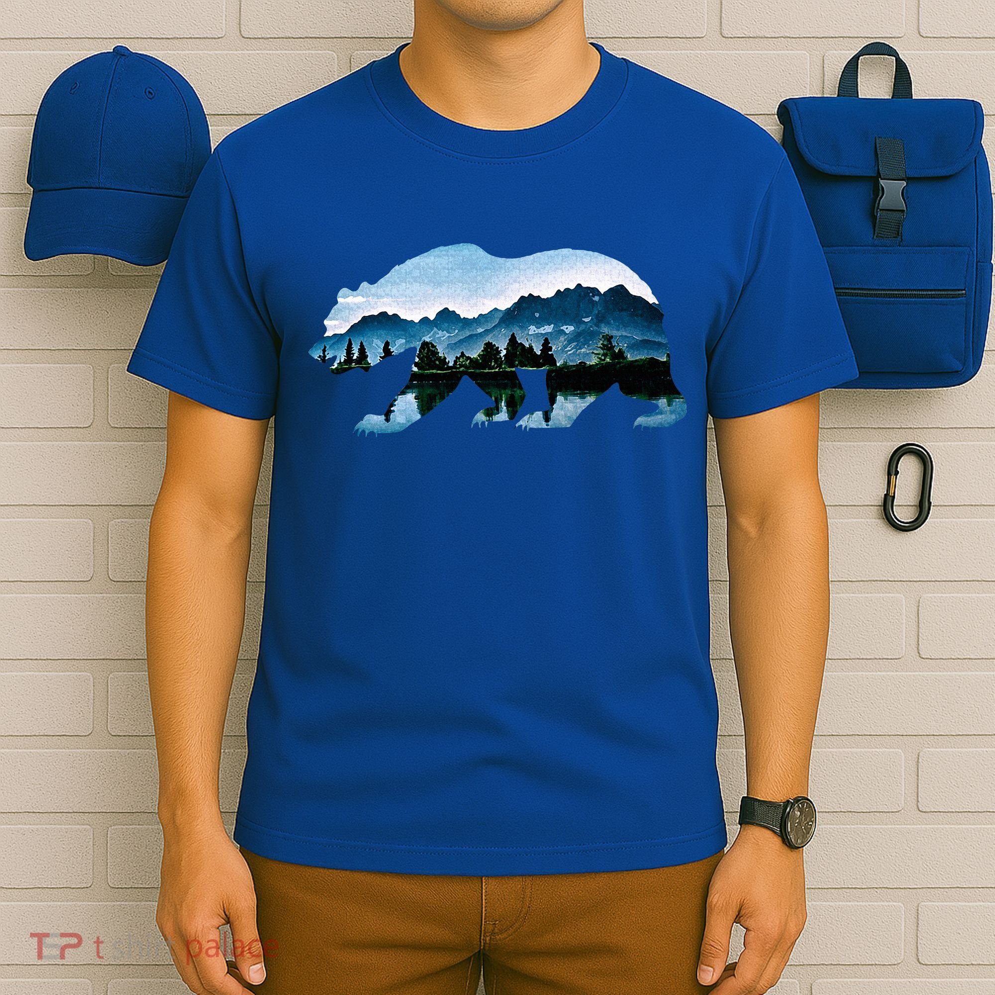Bear Vintage National Park Bear Wildlife Mountains  T-Shirt