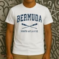 Bermuda Vintage Nautical Paddles Sports Oars T-Shirt thumb 3