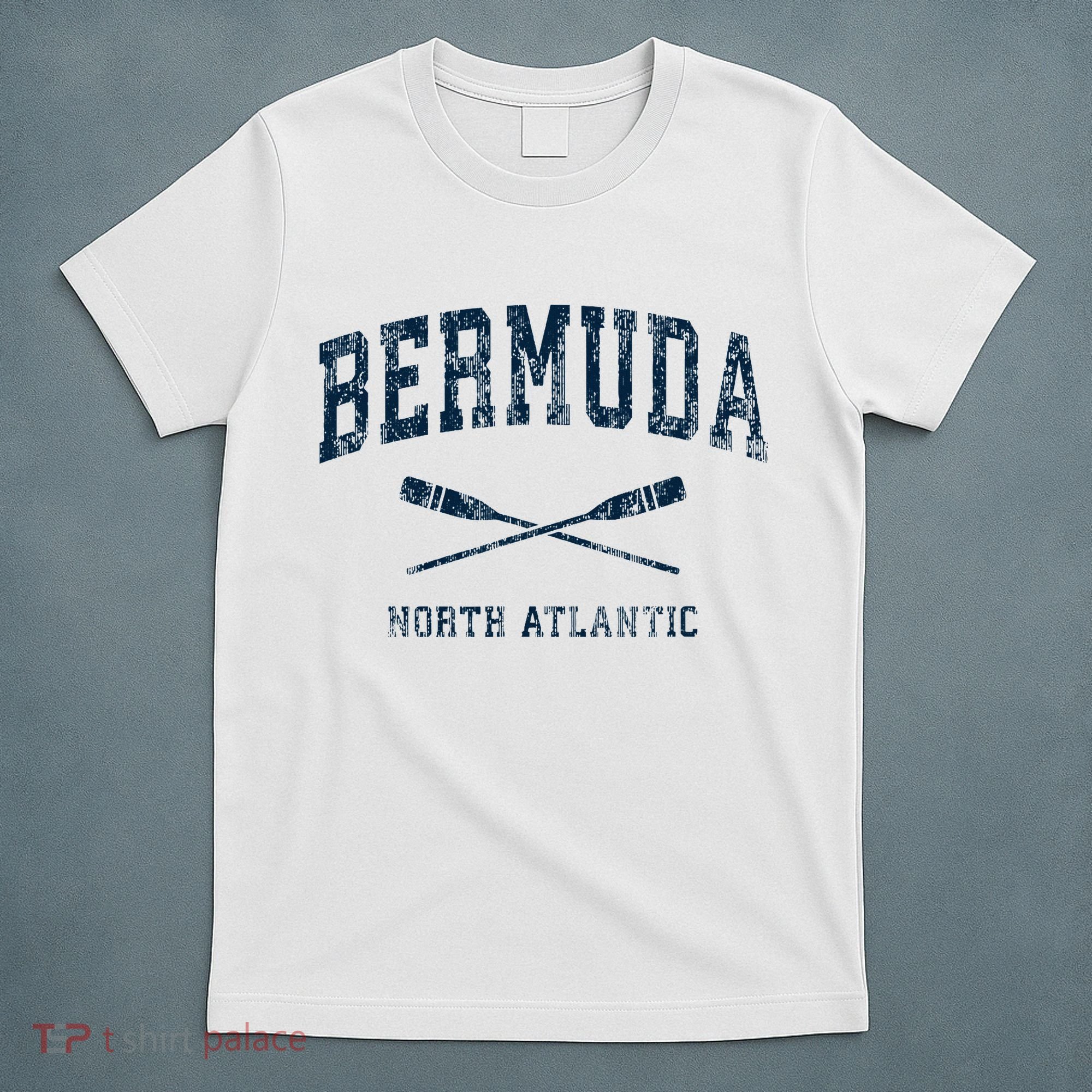Bermuda Vintage Nautical Paddles Sports Oars T-Shirt