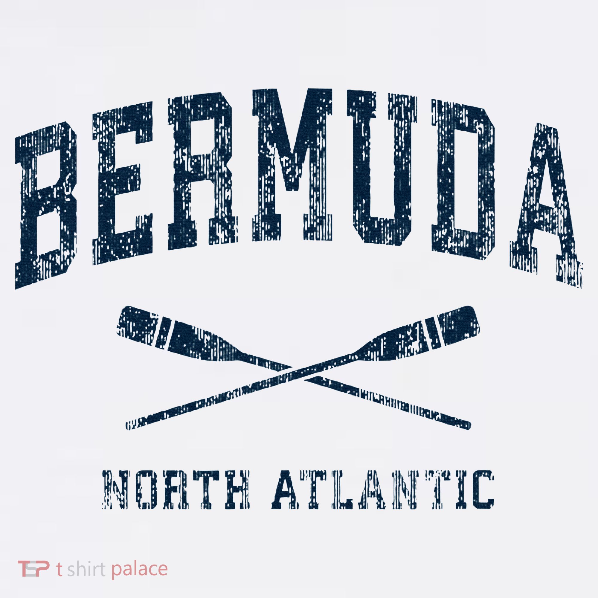 Bermuda Vintage Nautical Paddles Sports Oars T-Shirt