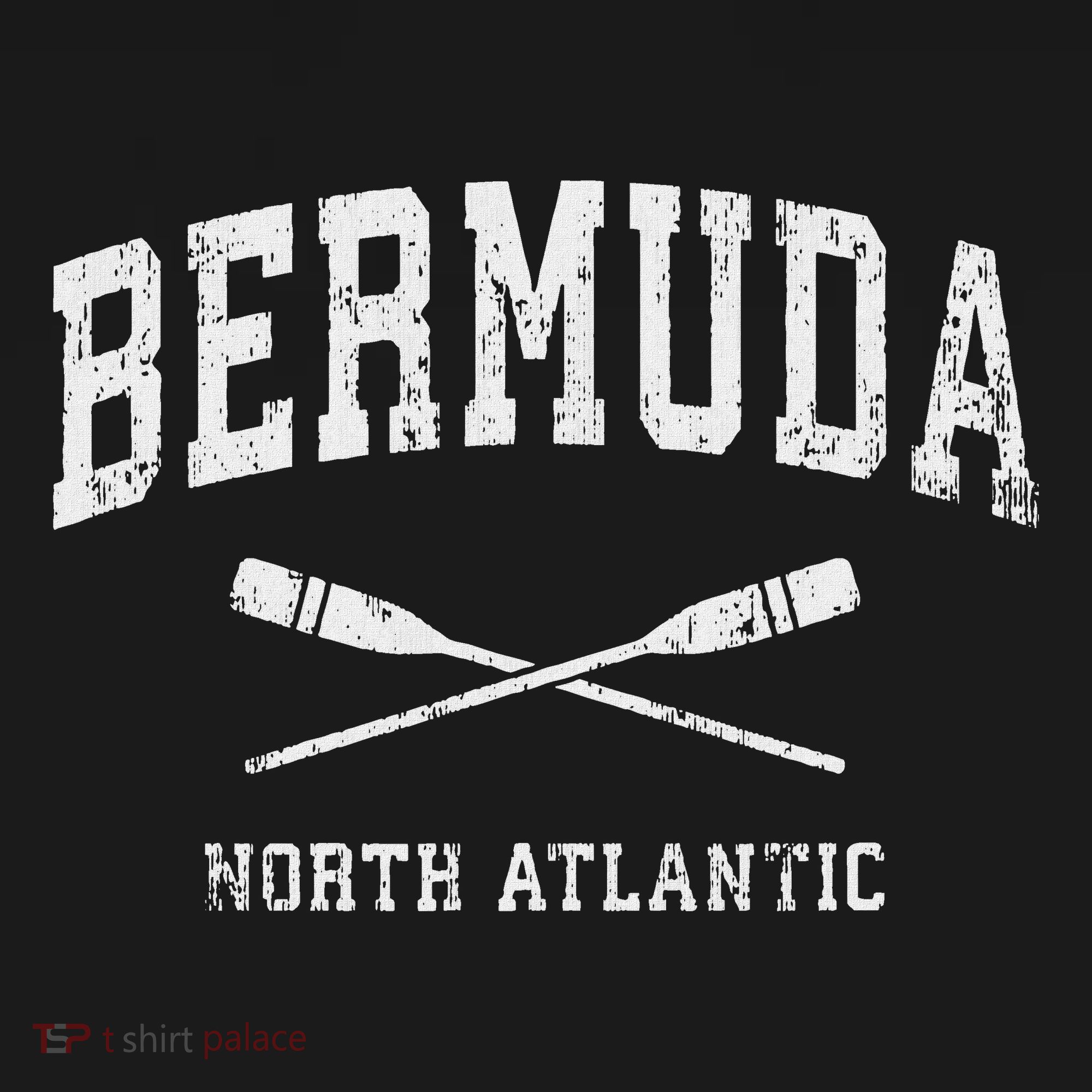 Bermuda Vintage Nautical Paddles Sports Oars T-Shirt