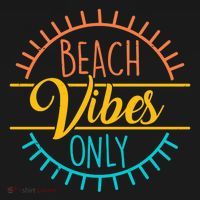 Beach Vibes Only Vacation Travel Ornament thumb 1