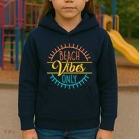 Beach Vibes Only Vacation Travel Kids Hoodie thumb 3