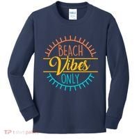 Beach Vibes Only Vacation Travel Kids Long Sleeve Shirt thumb 0