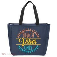 Beach Vibes Only Vacation Travel Tote Bag thumb 0