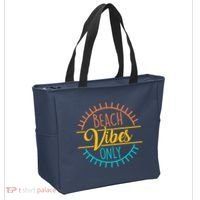 Beach Vibes Only Vacation Travel Tote Bag thumb 2