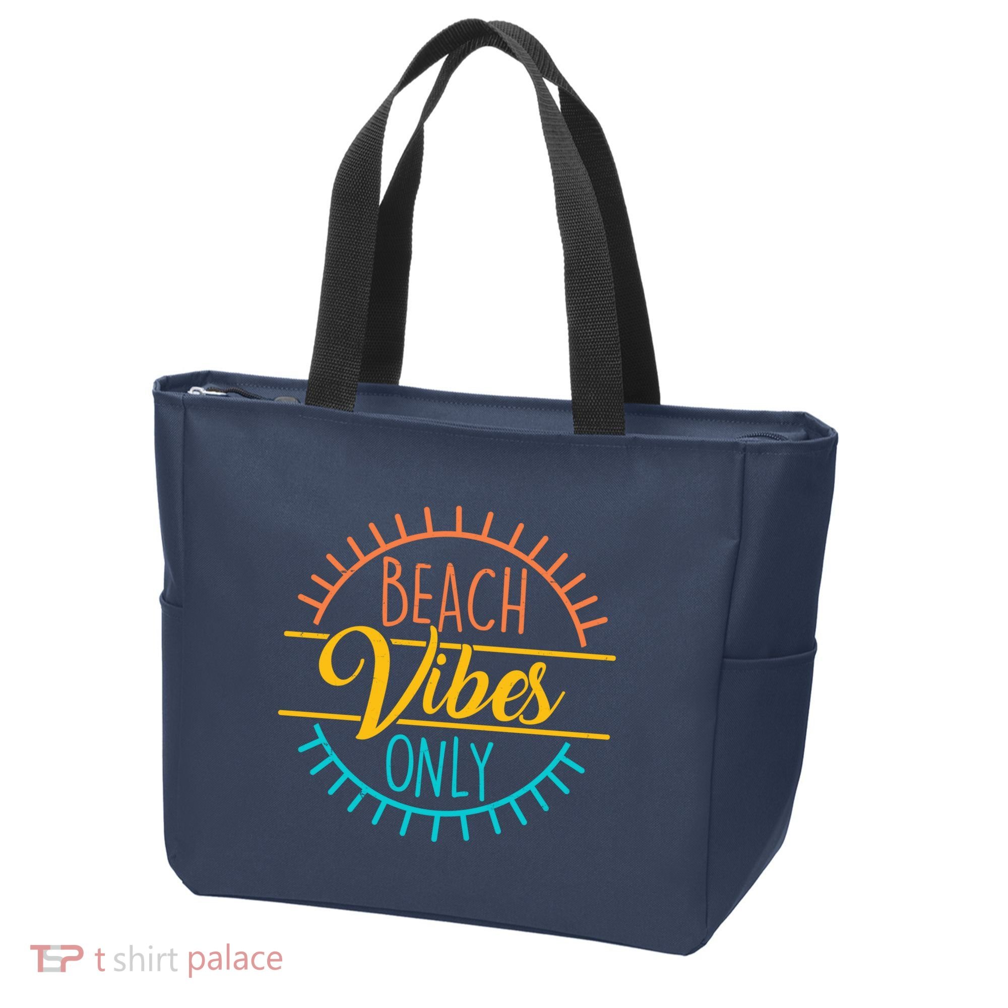 Beach Vibes Only Vacation Travel Tote Bag