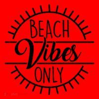 Beach Vibes Only Vacation Travel Santa Hat thumb 1