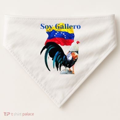 Beautiful Venezuela Rooster Design Soy Gallero USA-Made Doggie Bandana