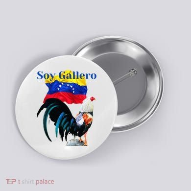 Beautiful Venezuela Rooster Design Soy Gallero Button