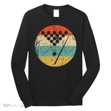 Billiards Vintage Retro Pool Long Sleeve Shirt