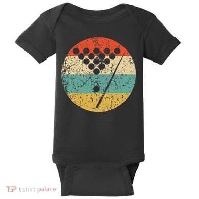 Billiards Vintage Retro Pool Baby Bodysuit