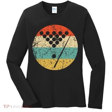 Billiards Vintage Retro Pool Women's Long Sleeve Shirt