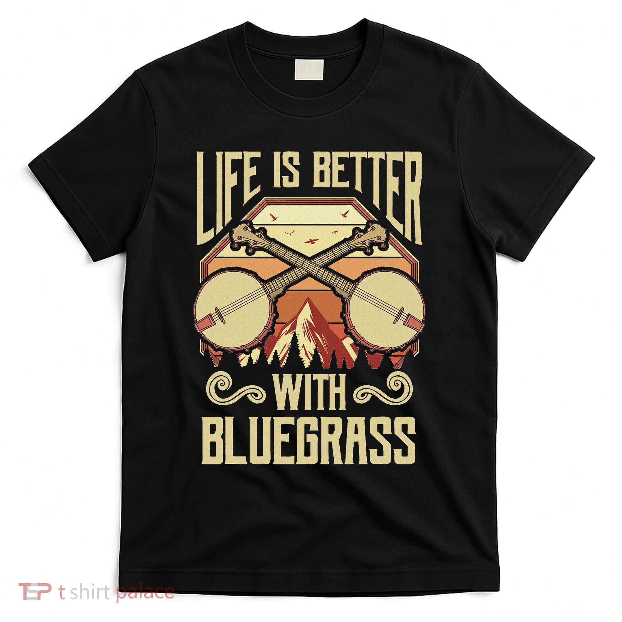 Banjo Vintage Retro Bluegrass Music Fans Banjo Player T-Shirt